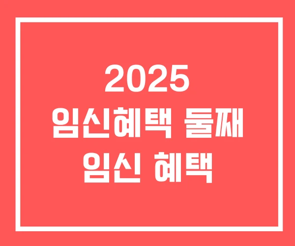 2025 임신혜택 둘째 임신 혜택 2025 임신혜택 둘째 임신 혜택