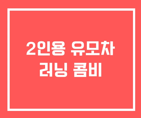 2인용 유모차 러닝 콤비