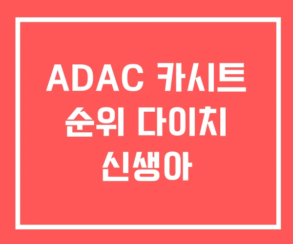 ADAC 카시트 순위 다이치 신생아