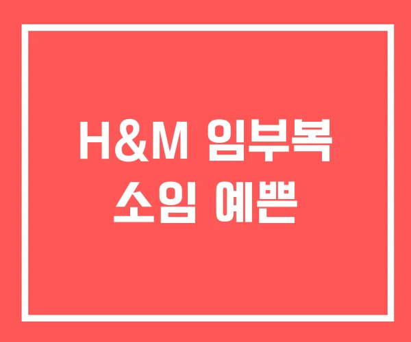 H&M 임부복 소임 예쁜