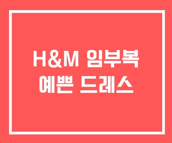 H&M 임부복 예쁜 드레스