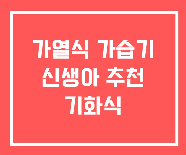 가열식 가습기 신생아 추천 기화식