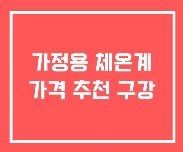 가정용 체온계 가격 추천 구강