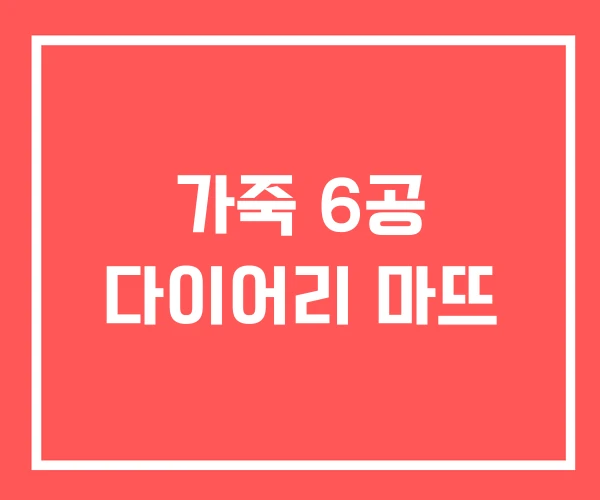 가죽 6공 다이어리 마뜨