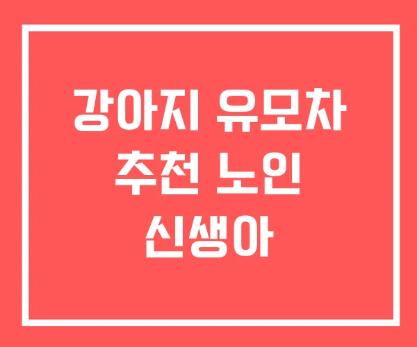 강아지 유모차 추천 노인 신생아