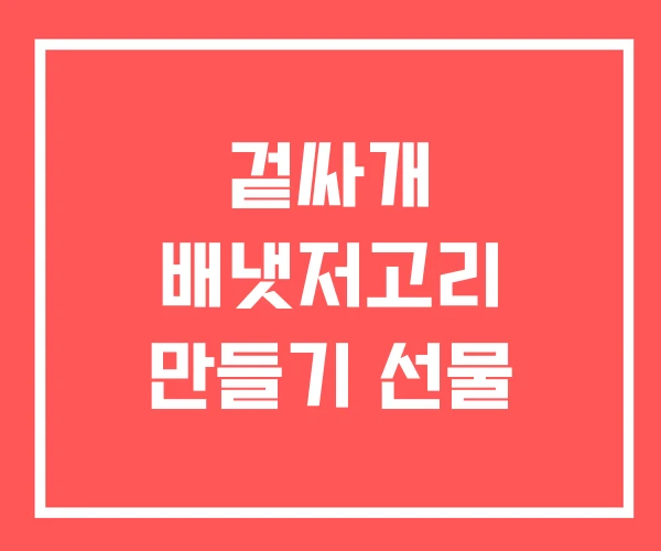 겉싸개 배냇저고리 만들기 선물