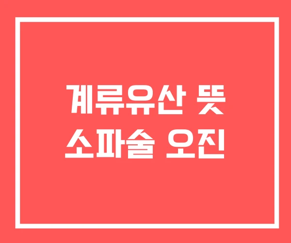 계류유산 뜻 소파술 오진