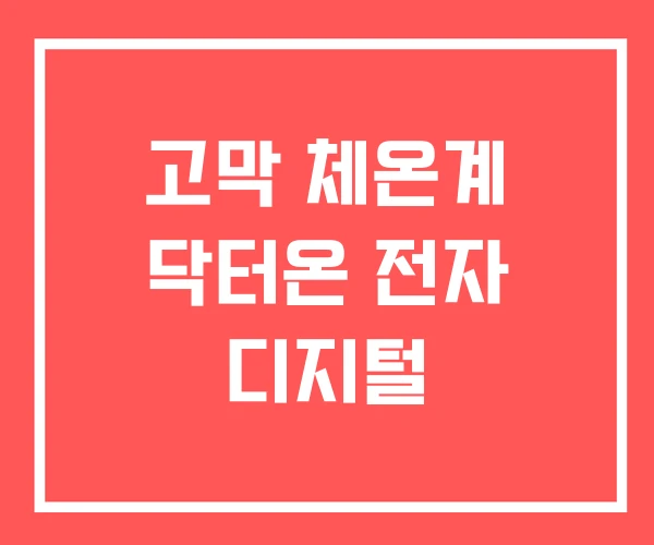 고막 체온계 닥터온 전자 디지털