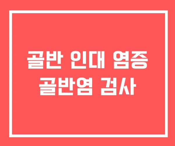 골반 인대 염증 골반염 검사