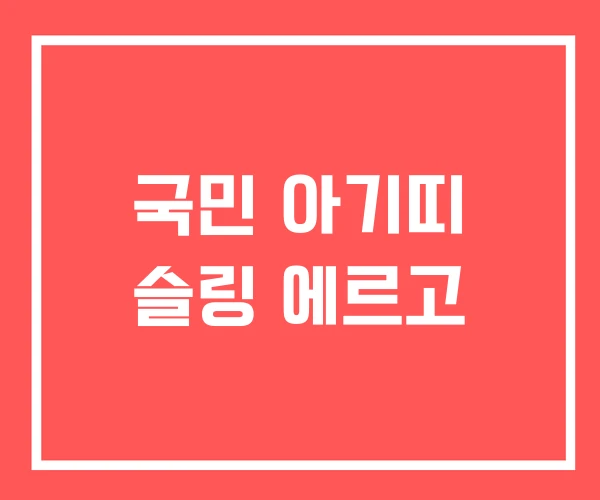 국민 아기띠 슬링 에르고