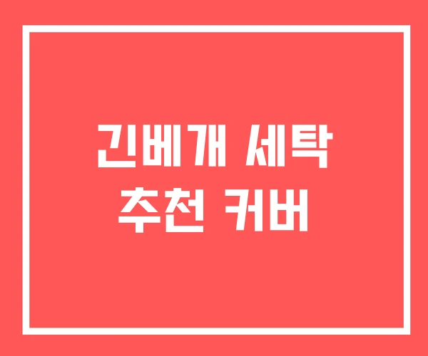 긴베개 세탁 추천 커버