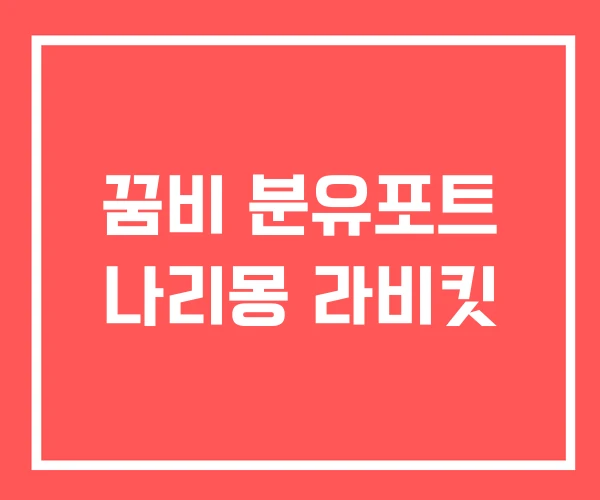 꿈비 분유포트 나리몽 라비킷