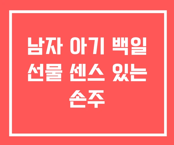 남자 아기 백일 선물 센스 있는 손주