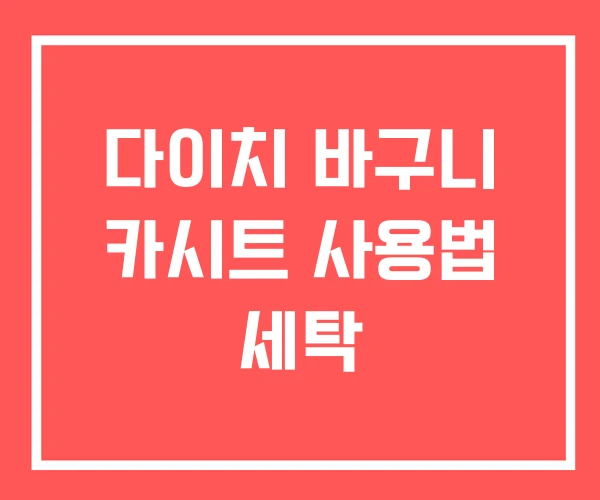 다이치 바구니 카시트 사용법 세탁