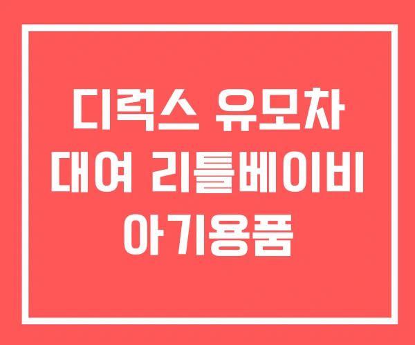 디럭스 유모차 대여 리틀베이비 아기용품