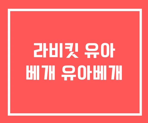 라비킷 유아 베개 유아베개