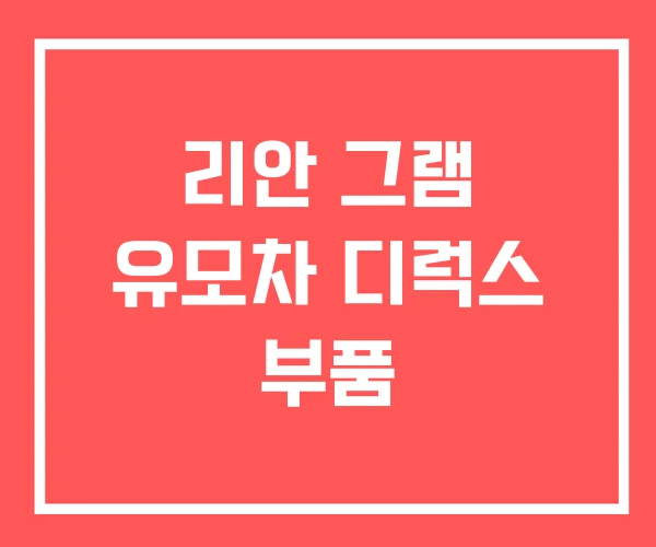 리안 그램 유모차 디럭스 부품
