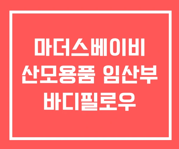 마더스베이비 산모용품 임산부 바디필로우
