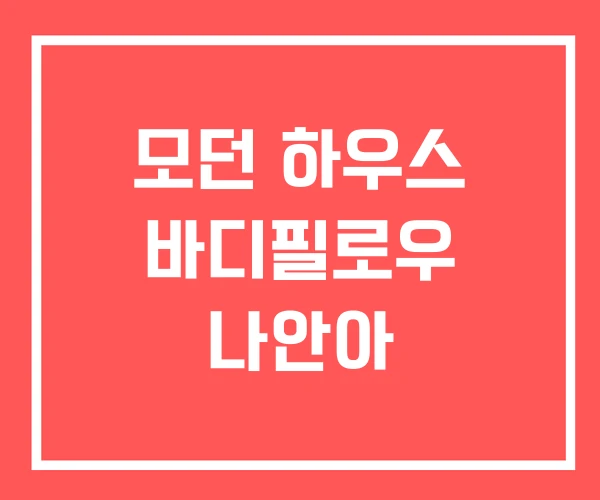 모던 하우스 바디필로우 나안아