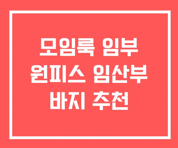 모임룩 임부 원피스 임산부 바지 추천