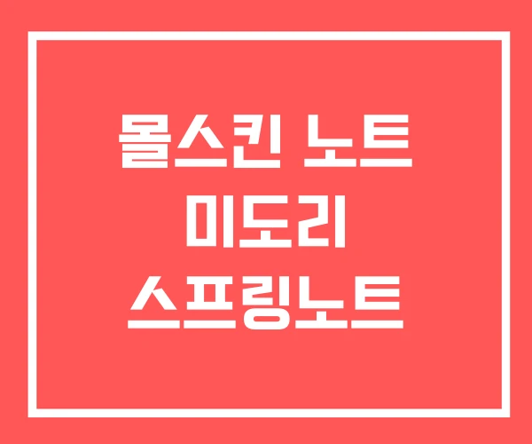 몰스킨 노트 미도리 스프링노트