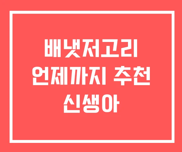 배냇저고리 언제까지 추천 신생아