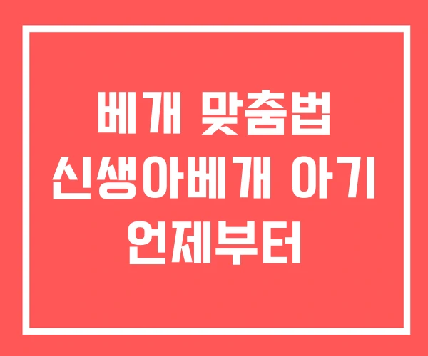 베개 맞춤법 신생아베개 아기 언제부터