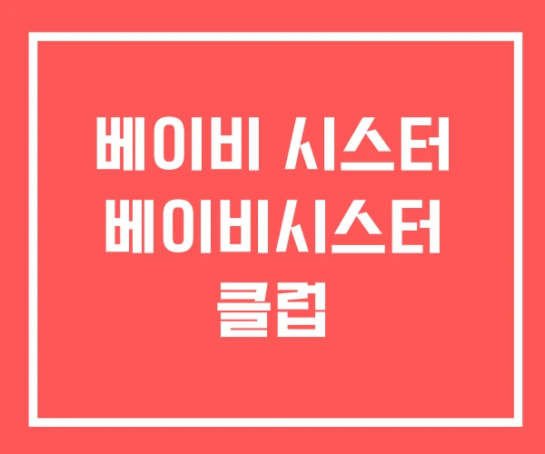 베이비 시스터 베이비시스터 클럽