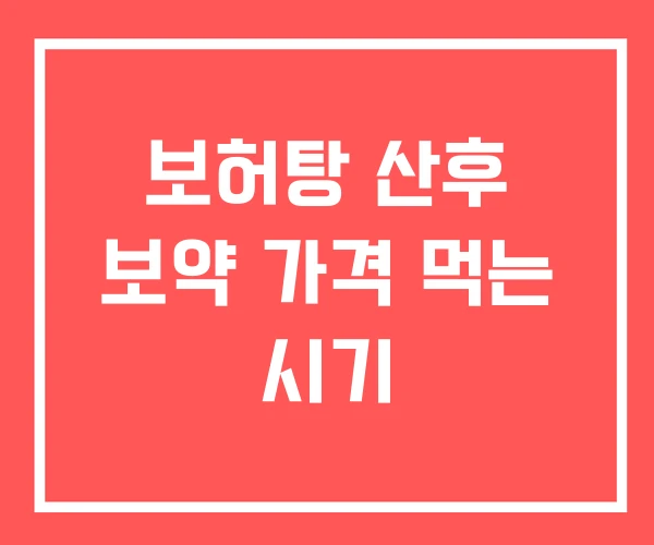 보허탕 산후 보약 가격 먹는 시기