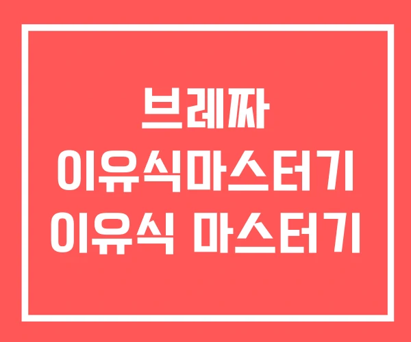 브레짜 이유식마스터기 이유식 마스터기