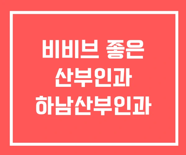 비비브 좋은 산부인과 하남산부인과