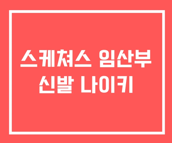 스케쳐스 임산부 신발 나이키