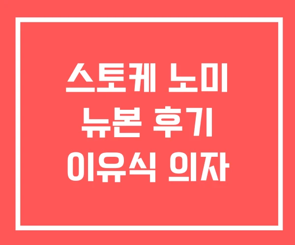스토케 노미 뉴본 후기 이유식 의자