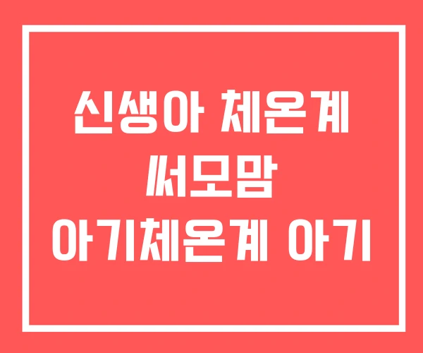 신생아 체온계 써모맘 아기체온계 아기