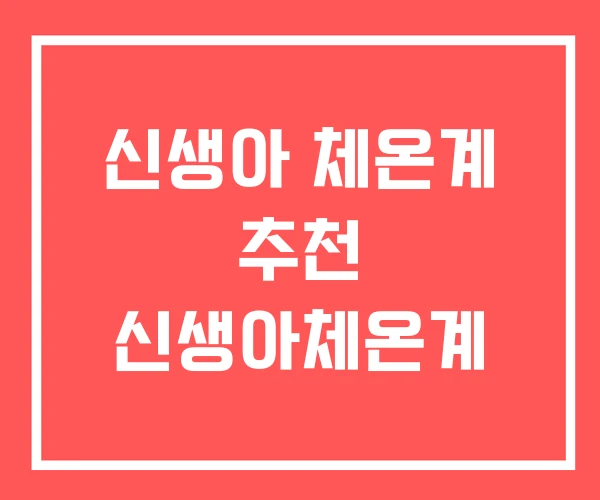 신생아 체온계 추천 신생아체온계