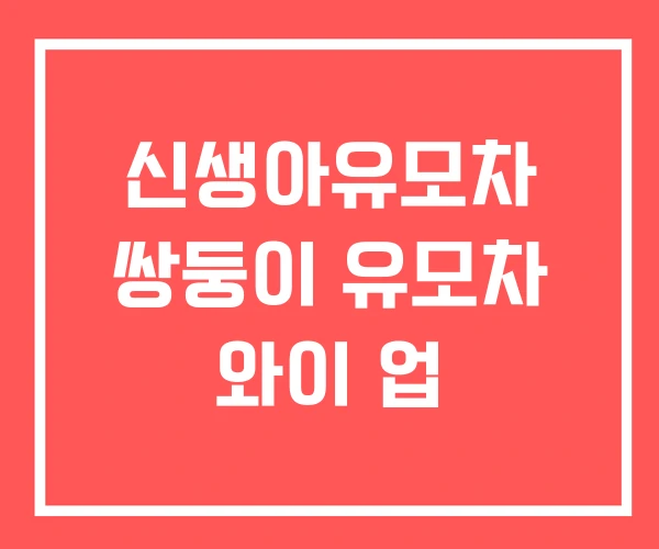 신생아유모차 쌍둥이 유모차 와이 업