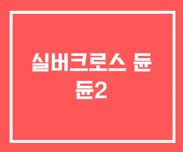 실버크로스 듄 듄2