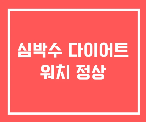 심박수 다이어트 워치 정상