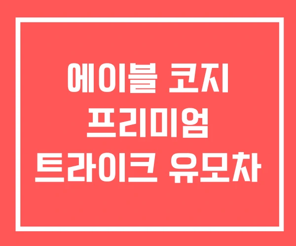 에이블 코지 프리미엄 트라이크 유모차