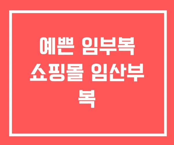 예쁜 임부복 쇼핑몰 임산부 복