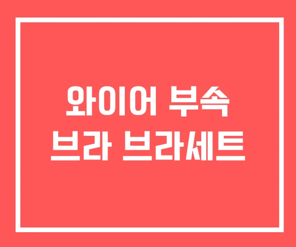 와이어 부속 브라 브라세트