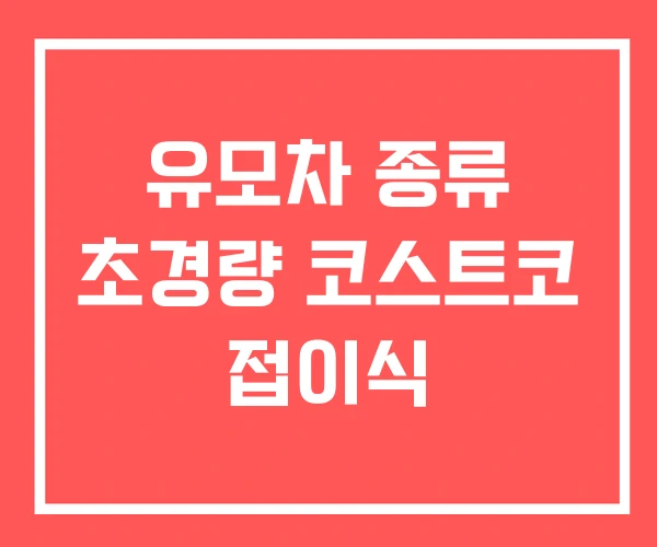 유모차 종류 초경량 코스트코 접이식