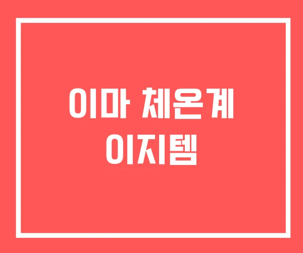 이마 체온계 이지템