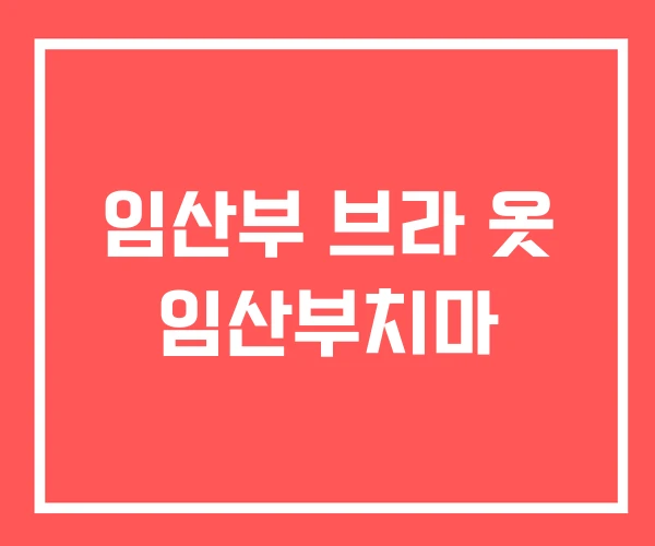 임산부 브라 옷 임산부치마