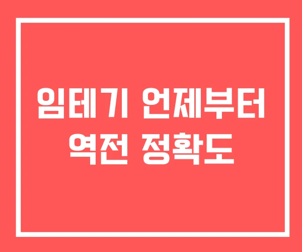임테기 언제부터 역전 정확도