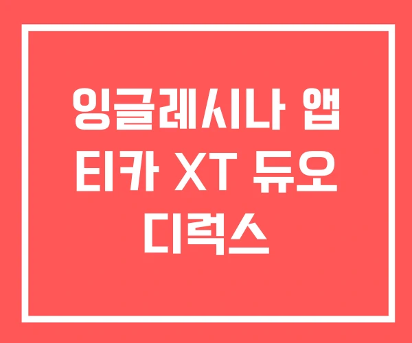 잉글레시나 앱 티카 XT 듀오 디럭스
