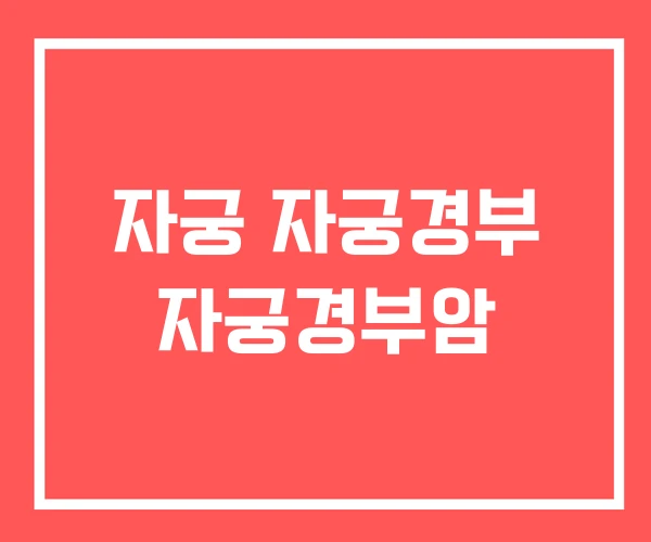 자궁 자궁경부 자궁경부암