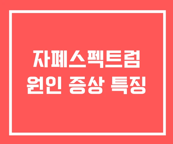 자폐스펙트럼 원인 증상 특징