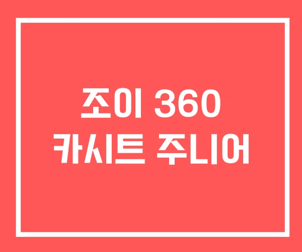 조이 360 카시트 주니어