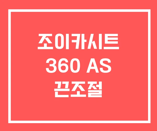 조이카시트 360 AS 끈조절
